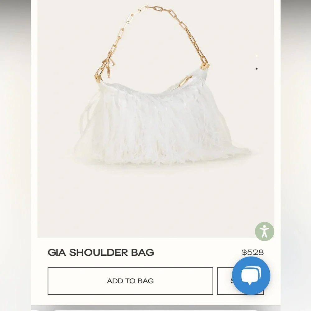 Cult Gaia pink ostrich feather- Gia Shoulder Bag Azalea - Picture 5 of 15